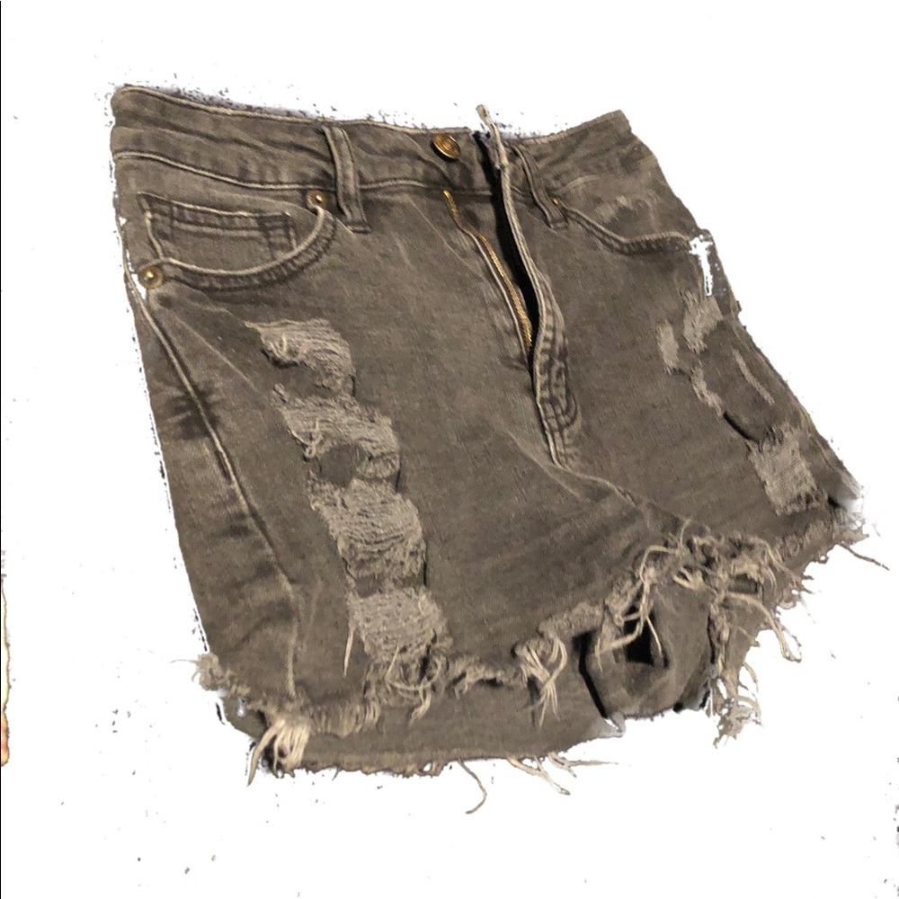 Black high wasted shorts
